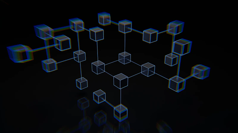 Renderização tridimensional abstrata em tons quentes
